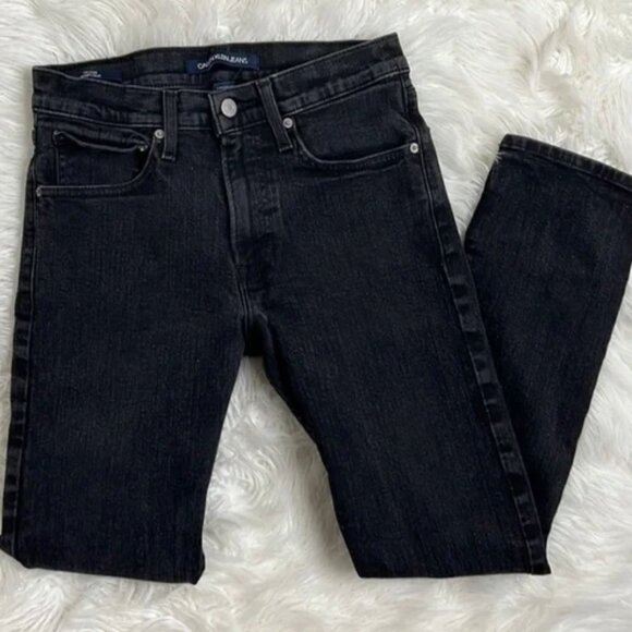 Mens Calvin Klein Slim Black Jeans 32 x 32-Pair 2 - Picture 1 of 11